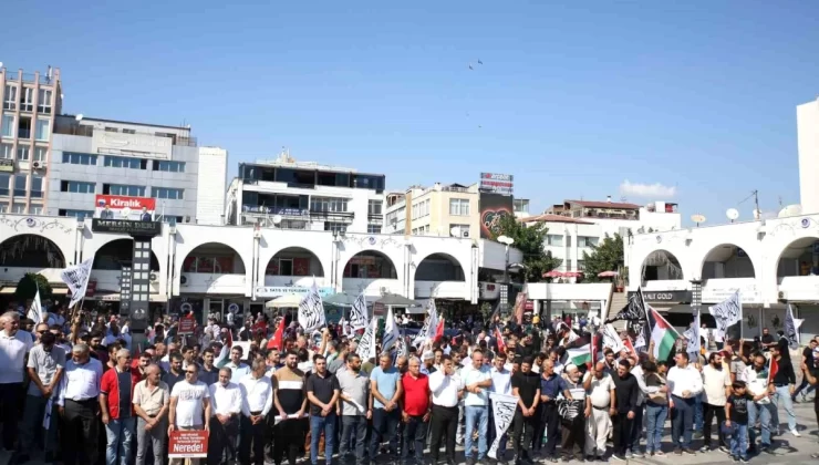 Mersin’de İsrail Protestosu ve Gıyabi Cenaze Namazı