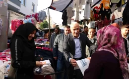 Akdeniz Belediye Başkanı Mustafa Gültak, Gündoğdu Mahallesi semt pazarını ziyaret etti