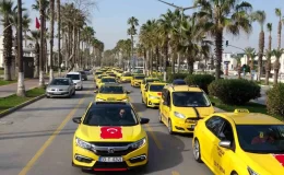 İzmir’de öldürülen taksici Oğuz Erge için Mersin’de anma konvoyu düzenlendi
