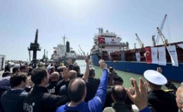 İyilik Gemisi, Mersin Limanı’ndan Gazze’ye Uğurlandı