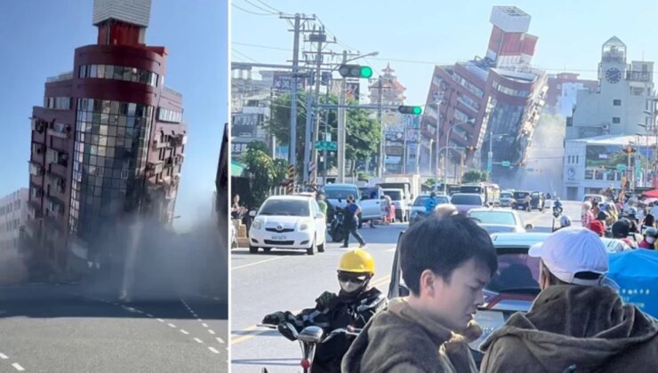 Tayvan’da 7.4 büyüklüğünde deprem! Çok sayıda bina yıkıldı, tsunami uyarısı geldi